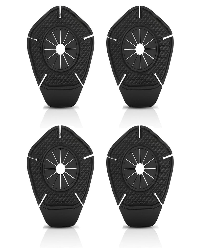 INOCEAN 4PCS Car Wiper Hole Protector Pad, Car Wiper Hole Protective Cover, Silicone Wiper Arm Bottom Protection Pads, Wiper Dust Jacket Anti-Leaf Universal for Most Vehicles - Black - Image 1