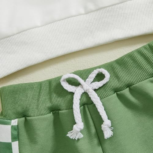 BemeyourBBs Toddler Baby Boy Fall Winter Clothes Funny Letter Long Sleeve Sweatshirt and Pants Set 2 Piece Sweatsuit Outfit (St Patricks Day Lucky, 12-18 Months) - Image 5