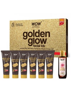 WOW Skin Science Gold Facial Kit For Glowing Skin | Made With Activated Naturals | Salon Like Facial At Home | Brightens Dull Skin | Tightens & Refines Skin | 85Ml  - Image 1