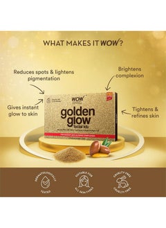 WOW Skin Science Gold Facial Kit For Glowing Skin | Made With Activated Naturals | Salon Like Facial At Home | Brightens Dull Skin | Tightens & Refines Skin | 85Ml  - Image 4