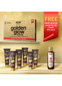 WOW Skin Science Gold Facial Kit For Glowing Skin | Made With Activated Naturals | Salon Like Facial At Home | Brightens Dull Skin | Tightens & Refines Skin | 85Ml  - Image 2