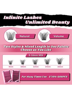 Diy Lash Extension Kit Cluster Lashes Kit With 208 Pcs Lash Clusters Lash Bond Remover Eyelash Applicator Beginner Diy Lashes Kit Easy To Use(Volume+Natrual Kit) - pzsku/ZAC5AEB0DB3A725524248Z/45/_/1734437548/ea2d5e5e-5611-40b3-8e5e-1624394aea22