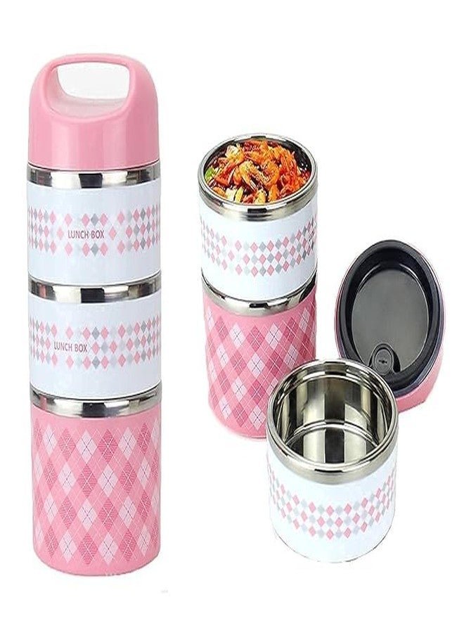 Lariox Stainless Steel Lunch Containers with Handle, Insulated Lunch Box Stay Hot, Leak-Proof Food Containers for Adults, Teens, Work, School - Image 1