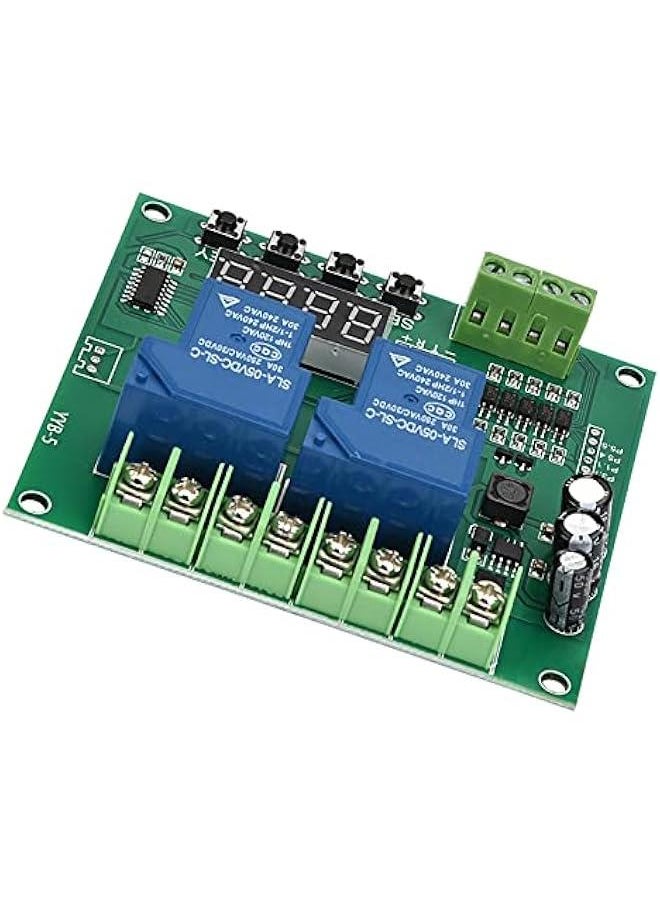 Generic - YYB-5 12v 24v Motor Forward/Reverse Control Board Two Relay Delay Timing Cycle Module Linear Actuator Control Board 2 Relay Timer - Image 1