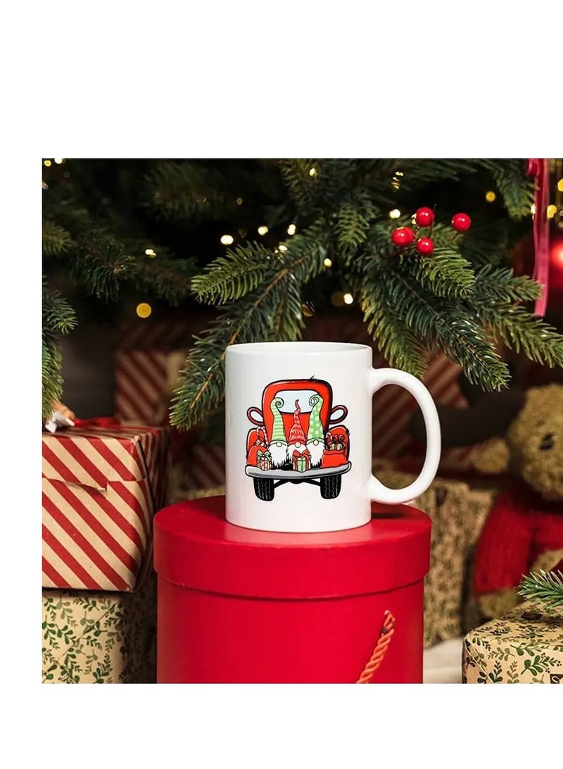RYN Merry Christmas 11oz Ceramic Coffee Mug - Perfect Gift for Friends, Family & Coworkers - Festive Xmas Design with Santa, Snowflakes & More - Image 3