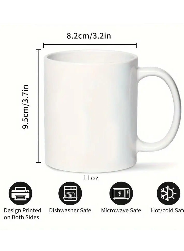 RYN Merry Christmas 11oz Ceramic Coffee Mug - Perfect Gift for Friends, Family & Coworkers - Festive Xmas Design with Santa, Snowflakes & More - Image 4