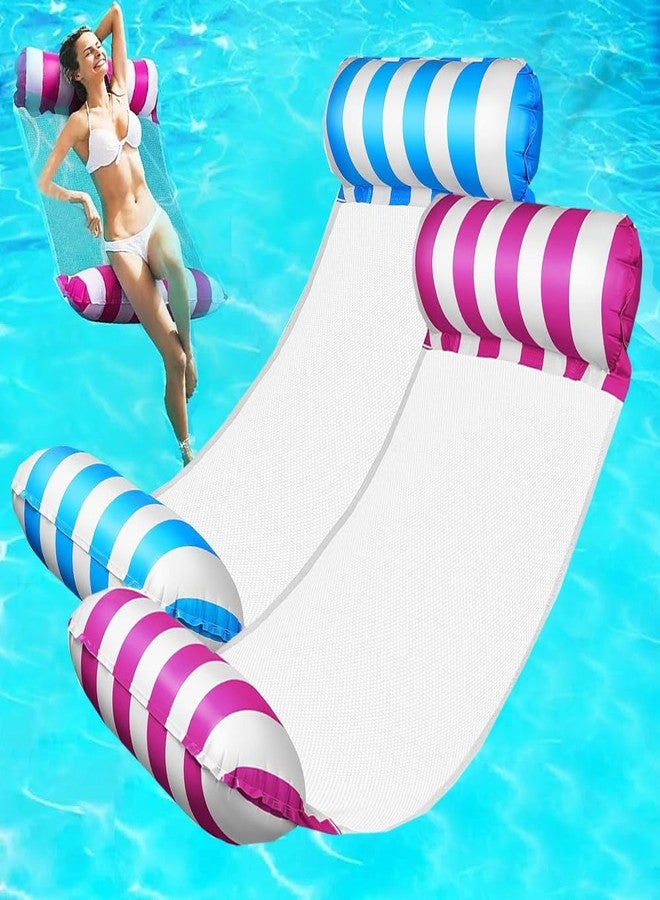 AMZALI Inflatable Pool Floats Hammock, Multi-Purpose 4-in-1 Pool Floats for Adults, Swimming Pool Water Hammock Lounge Pool Rafts Water Fun and Rest 2 Pack - Image 1