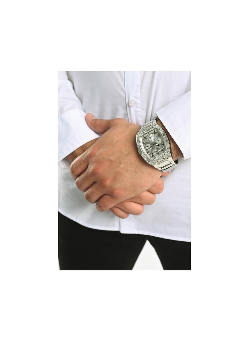 GUESS - Guess PHOENIX Collection Multi-function Mens Analog Silver Dial Coloured Quartz Watch - GW0094G1 - Image 1