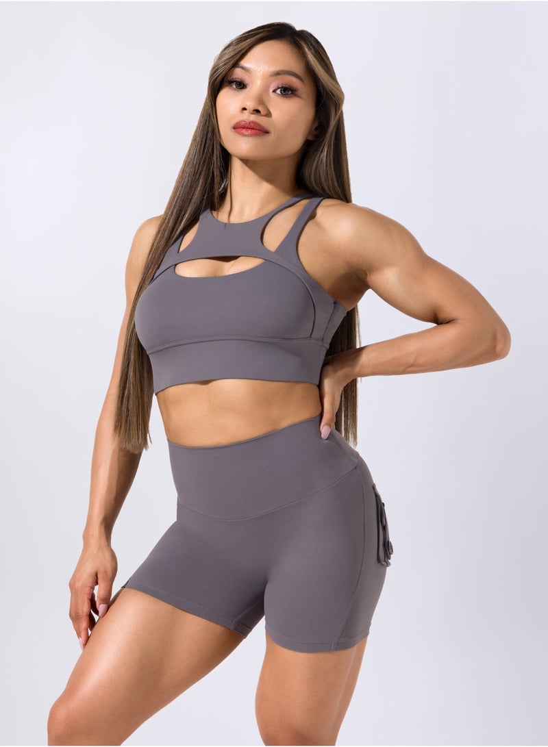 Pocket Scrunch Shorts - Storm Grey - Image 4
