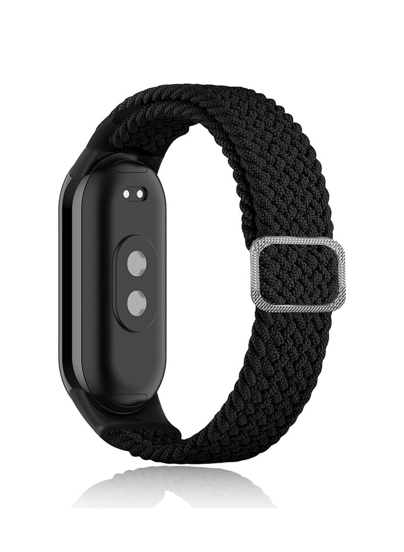 HablTech Braided Nylon Fabric Strap For Xiaomi Band 10/Xiaomi Band 9/Xiaomi Band 8(Black) - Image 1