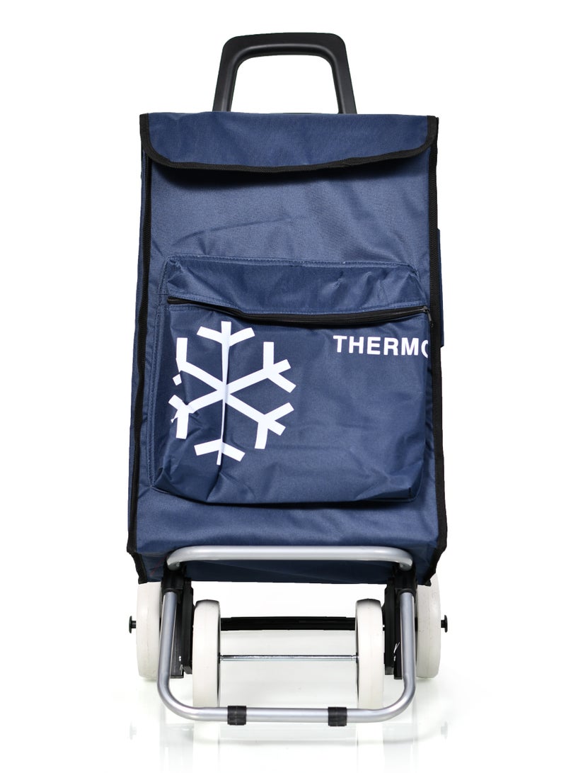 Shopping cart with ice-cold pocket fashionable with 4 large wheels suitable for off-road use suitable for home camping and picnic  - Image 1