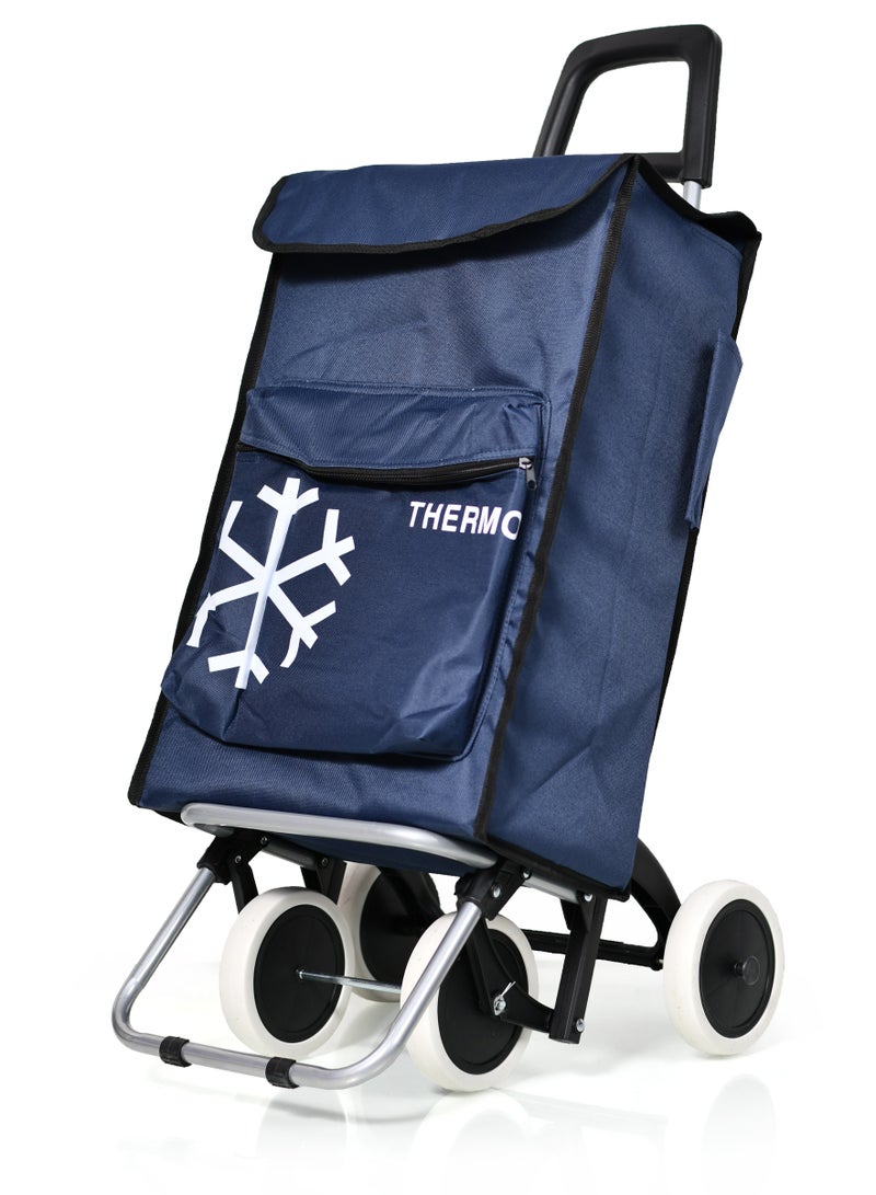 Shopping cart with ice-cold pocket fashionable with 4 large wheels suitable for off-road use suitable for home camping and picnic  - Image 2
