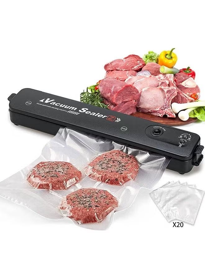 عربست آلة ختم تفريغ الطعام القوية -تصميم صغير، تشغيل تلقائي، صمت فائق و ختم سريع 15 Sec -نظام ختم الطعام الأسود لجميع الأنواع - Image 1