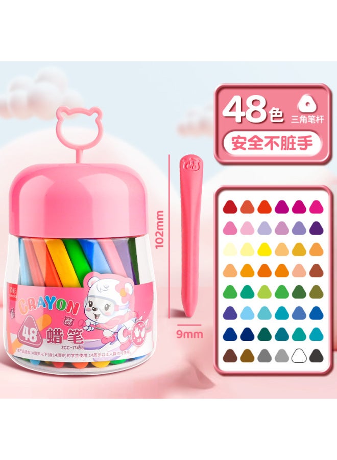 True Color Crayons That Do Not Dirty Hands, Kidsren's Safety Non-stick Hand Paintbrushes, Kindergarten Colorful Sticks, Washable Plastic Crayons - Image 1