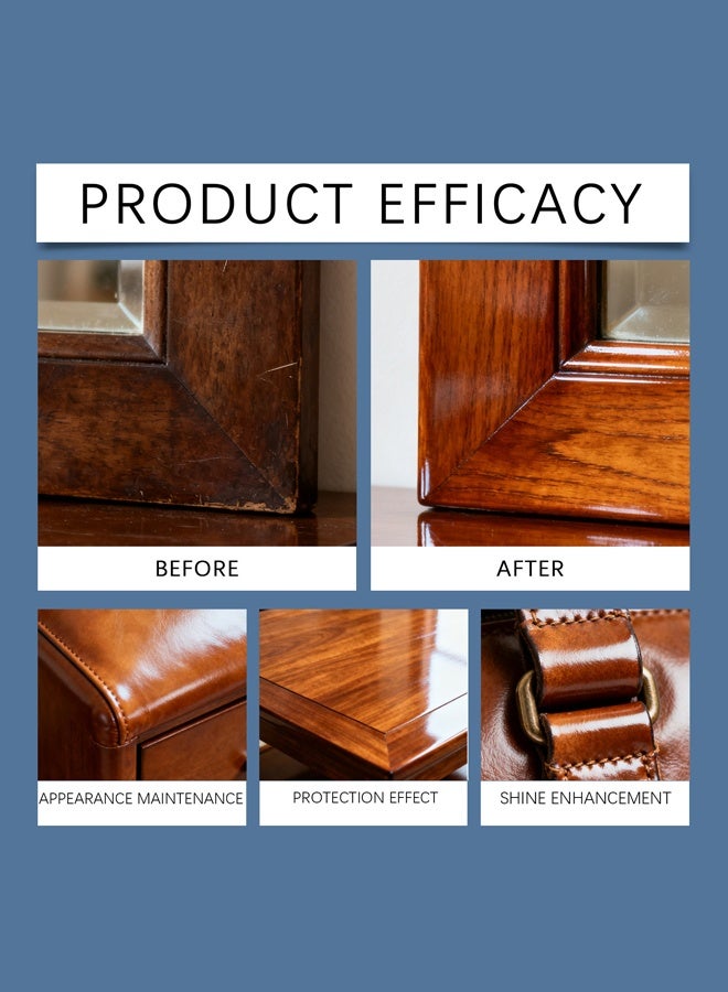 Brunizo Furniture Salve with Brush for Leather Wood, Polisher and Conditioner for Leather Couch and Furniture-Repair Salve with Brush - Image 2