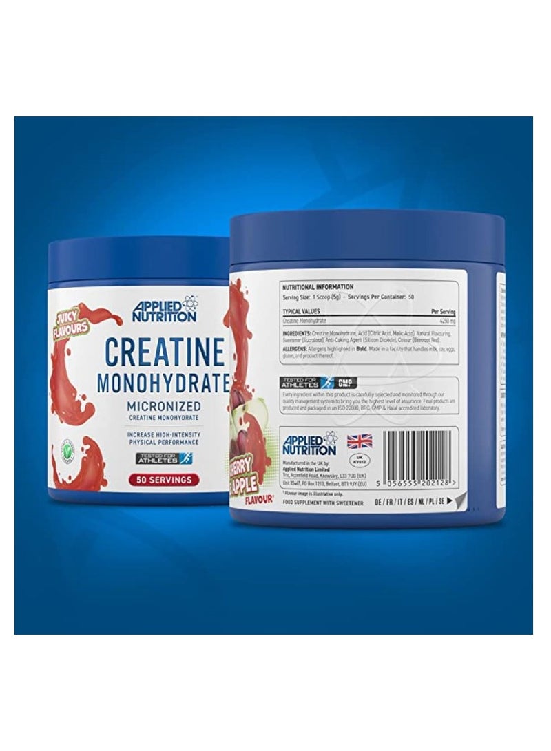 Applied Nutrition Creatine Monohydrate Micronized Powder 250g Cherry & Apple - Image 4