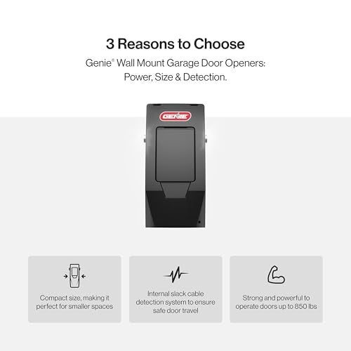 Genie 6072H-O Residential Wall Mounted Garage Door Opener, Black - Image 4