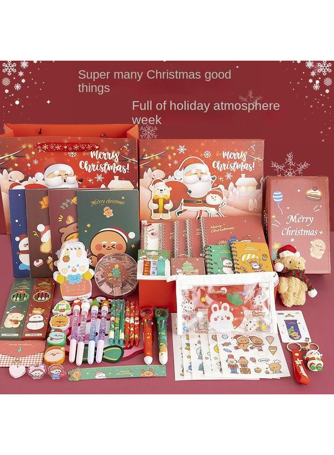 Bluejw Christmas Stationery Suit School Supplies Gift Box Primary School Children Girls Girls Gift Book Hand Account Account - Image 4