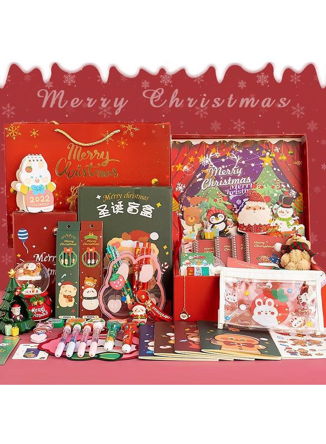 Bluejw Christmas Stationery Suit School Supplies Gift Box Primary School Children Girls Girls Gift Book Hand Account Account - Image 5