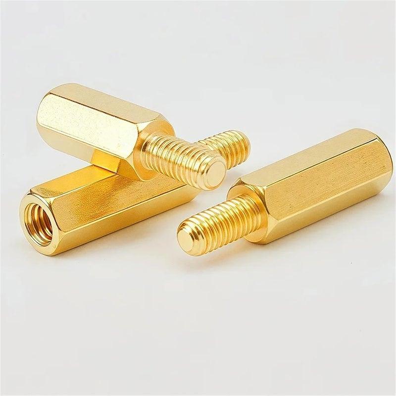 Hex Spacer Nut 30pcs Hex Brass Male Female Motherboard Standoff for Circuit Board, PCB Board etc(6mm,M3(Thread 6mm)) - Image 3