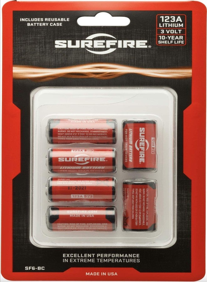 شور فاير بطاريات ليثيوم Surefire 123A، عبوة من 6 بطاريات - Image 1