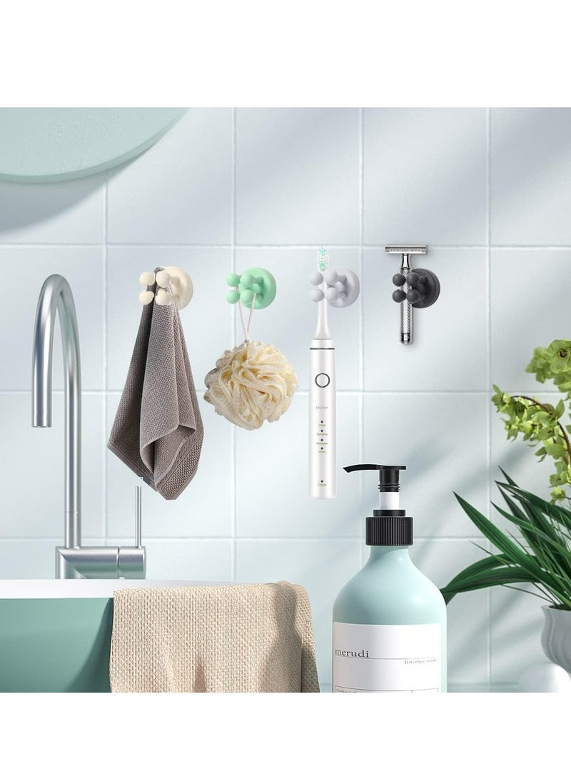 Oasisgalore 6 Pcs Wall Mounted Toothbrush Holder Multi Function Toothbrush Hook for Hanging Bathroom Kitchen(Mixed) - Image 2