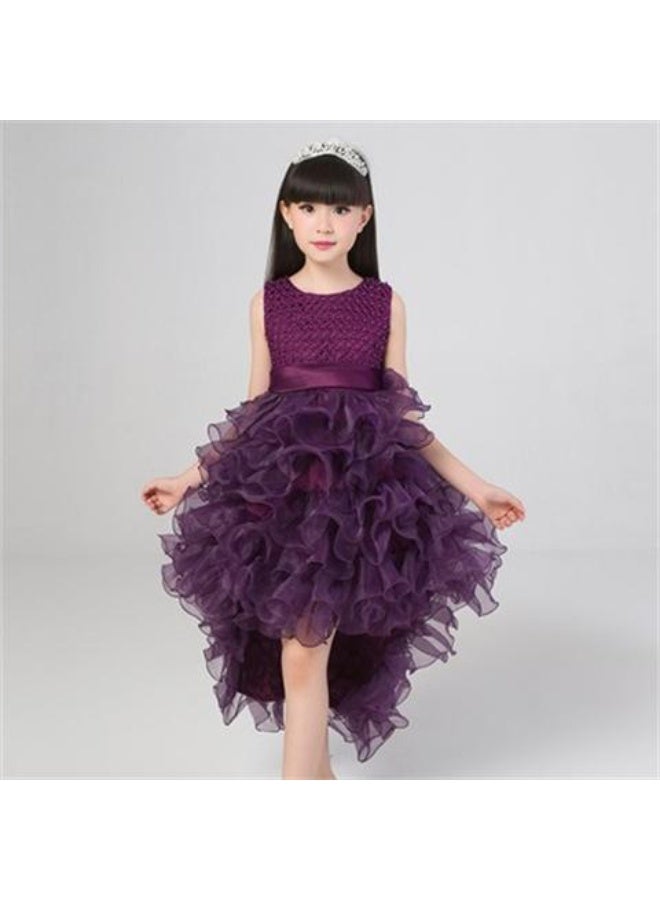 A.M Kid's Girls Cosplay Princess Bridesmaid Pageant Gown Birthday Party Dress 3-5 year - Image 5