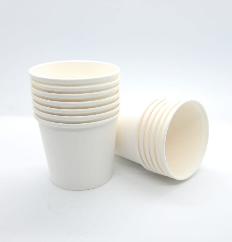 GRACE PAPER GLASS 150 ml White Pack of 200 Gold Quality Paper Cup Disposable for Party, Paper Cups for Hot and Cold Beverages (Pack of 200) - Image 1