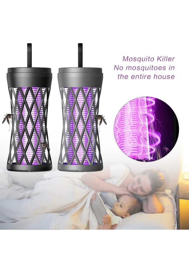 Mmmon Electric Bug Zapper, Mosquito Zapper, Electric Fly Zapper, Mosquito Killer, Fly Traps, USB Rechargeable, Indoor Outdoor Available  - Image 2