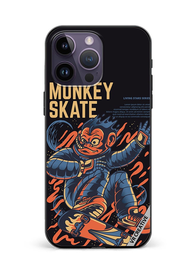 Protective Case Cover For Apple iPhone 16 Pro Max Skate Monkey Design Multicolour