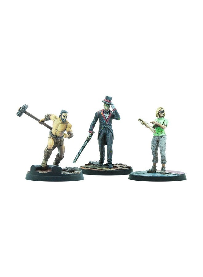 Modiphius: Fallout: Wasteland Warfare - Survivors Park Personalities - 3 Miniatures, 32mm Multi-Part Resin Unpainted Figures, RPG, Scenic Bases - Image 2