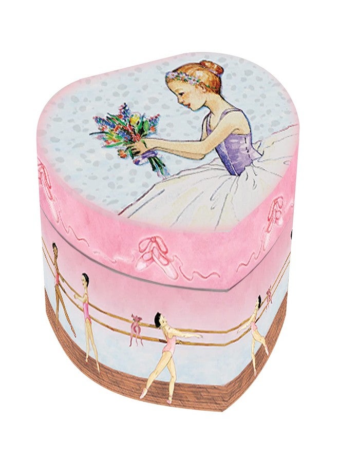 Enchantmints Musical Ballerina Jewelry Box for Girls Heart Shaped Ballerina Spins to Swan Lake - Image 2