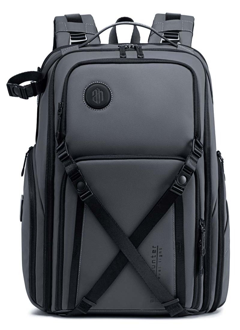 ARCTIC HUNTER - Professional Camera Backpack, DSLR/SLR Photography Waterproof Camera Bag with 15.6 inch Laptop Compartment and Tripod Holder, Grey - Image 1