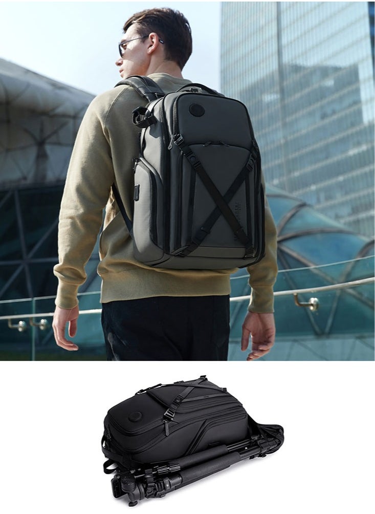 ARCTIC HUNTER - Professional Camera Backpack, DSLR/SLR Photography Waterproof Camera Bag with 15.6 inch Laptop Compartment and Tripod Holder, Grey - Image 1