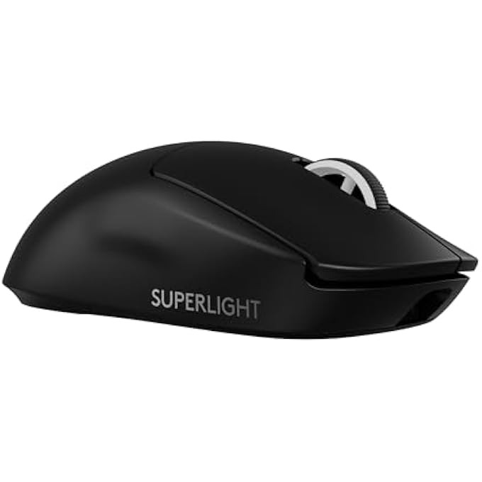 rayihni ماوس الألعاب اللاسلكي PRO X SUPERLIGHT 2 LIGHTSPEED، خفيف الوزن، مفاتيح هجين LIGHTFORCE، مستشعر HERO 2، 32,000 DPI، 5 أزرار قابلة للبرمجة، شحن USB-C، للكمبيوتر الشخصي وماك - أسود - Image 1