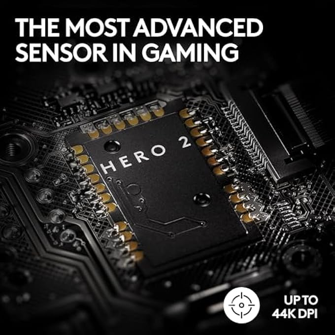 rayihni ماوس الألعاب اللاسلكي PRO X SUPERLIGHT 2 LIGHTSPEED، خفيف الوزن، مفاتيح هجين LIGHTFORCE، مستشعر HERO 2، 32,000 DPI، 5 أزرار قابلة للبرمجة، شحن USB-C، للكمبيوتر الشخصي وماك - أسود - Image 3