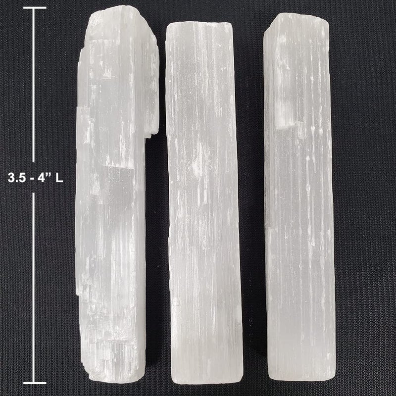 New Age Imports, Inc.Â® ~ Premium Quality Selenite Sticks 4". Great for Wicca, Reiki, Healing, Metaphysical, Chakra, Positive Energy, Meditation, Protection, Decoration or Gift (4" - 3 Stick Pack) - Image 2