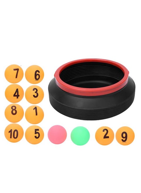 Recreation Activity Lottery Number Balls Decompression Toy Ping Pong Ball with Folding BucketYellow