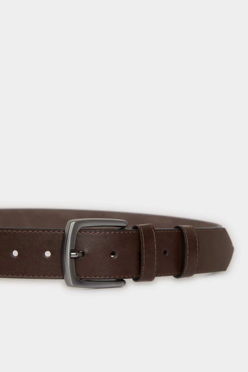 Defacto  Man Rectangle Clasp Faux Leather Jean Belt for Men | Best Price UAE