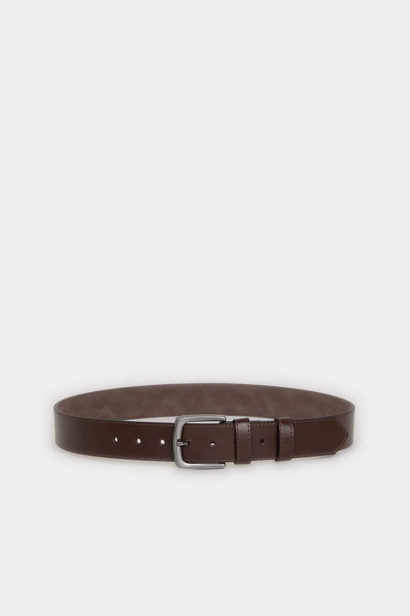 Defacto  Man Rectangle Clasp Faux Leather Jean Belt for Men | Best Price UAE