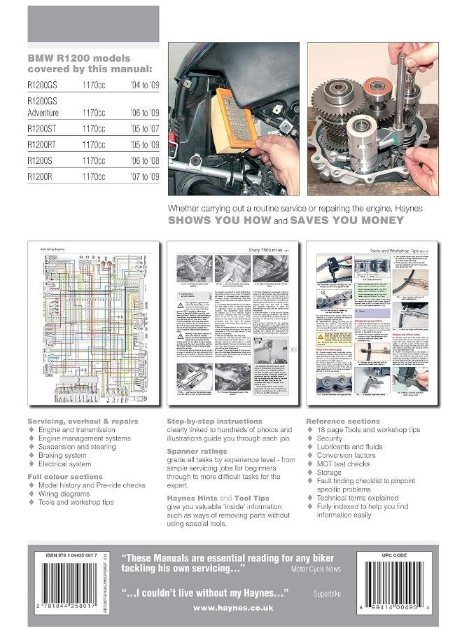 BMW R1200 Twins (04 - 09) Haynes Repair Manual  - Image 3