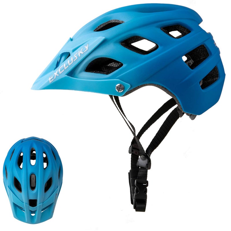 Exclusky Bike Helmet Mountain for Adults Lightweight MTB Cycling Helmet for Men Women Adjustable Bicycle Helmet with Visor - Image 1