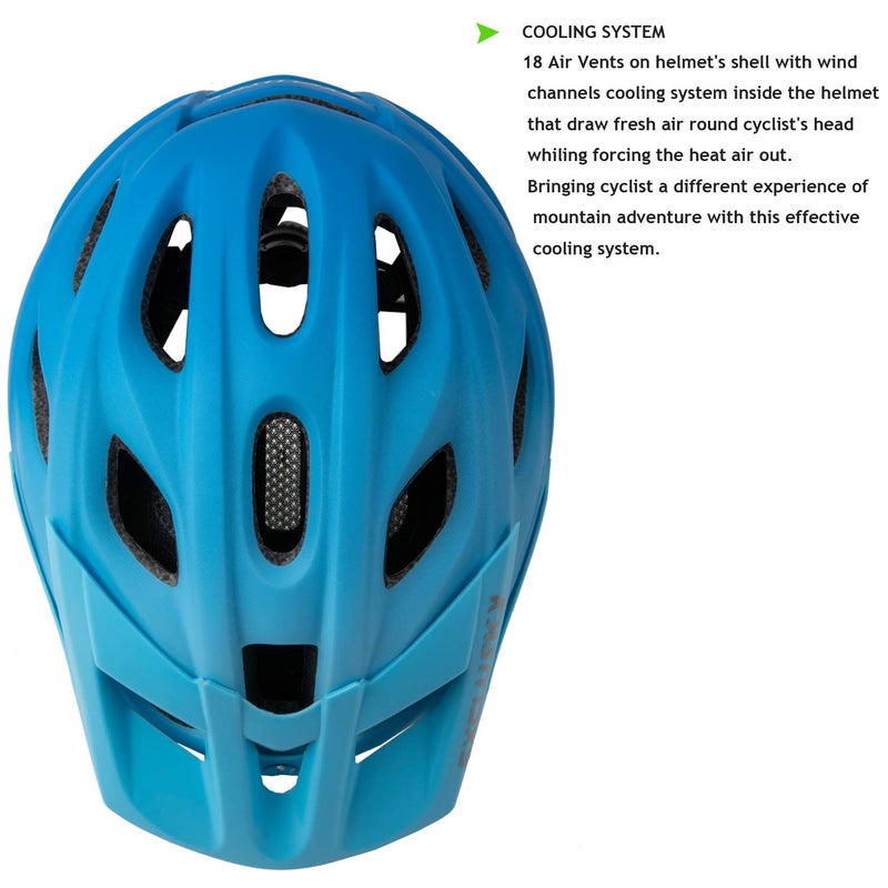 Exclusky Bike Helmet Mountain for Adults Lightweight MTB Cycling Helmet for Men Women Adjustable Bicycle Helmet with Visor - Image 4