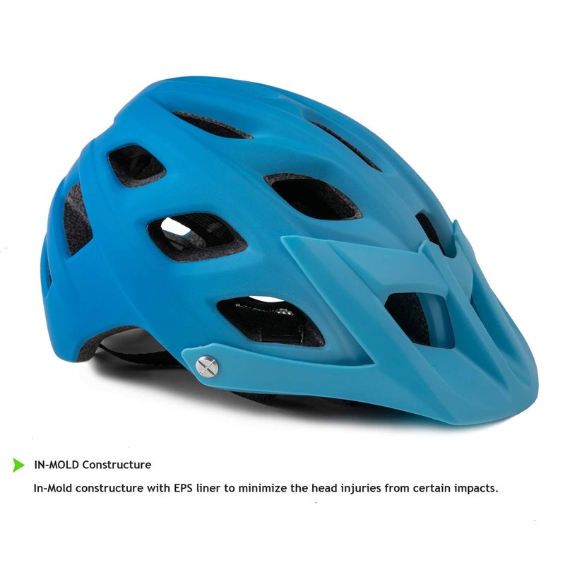 Exclusky Bike Helmet Mountain for Adults Lightweight MTB Cycling Helmet for Men Women Adjustable Bicycle Helmet with Visor - Image 2