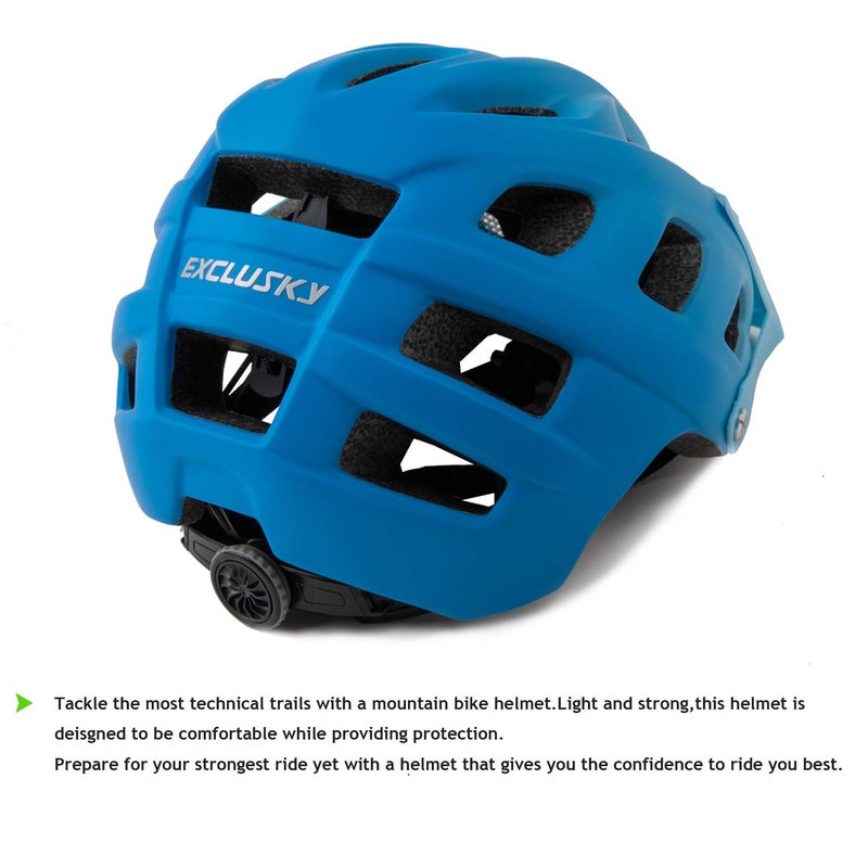 Exclusky Bike Helmet Mountain for Adults Lightweight MTB Cycling Helmet for Men Women Adjustable Bicycle Helmet with Visor - Image 5