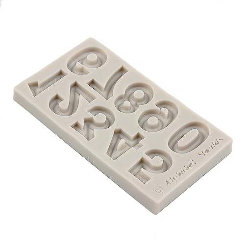 MINFEIDMS Silicone Fondant Molds 3D Number 0-9 Fondant Chocolate Baking Molds For Cake Decorating Cupcake Topper Candy Chocolate Gum Paste Polymer Clay Set Of 1 - Image 4