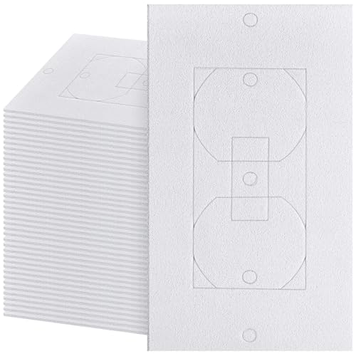 Tondiamo 30 Pcs Outlet Insulation and Draft Sealers Foam Insulation Pads Electrical Outlet Light Switch Covers Wall Gasket (White) - Image 1