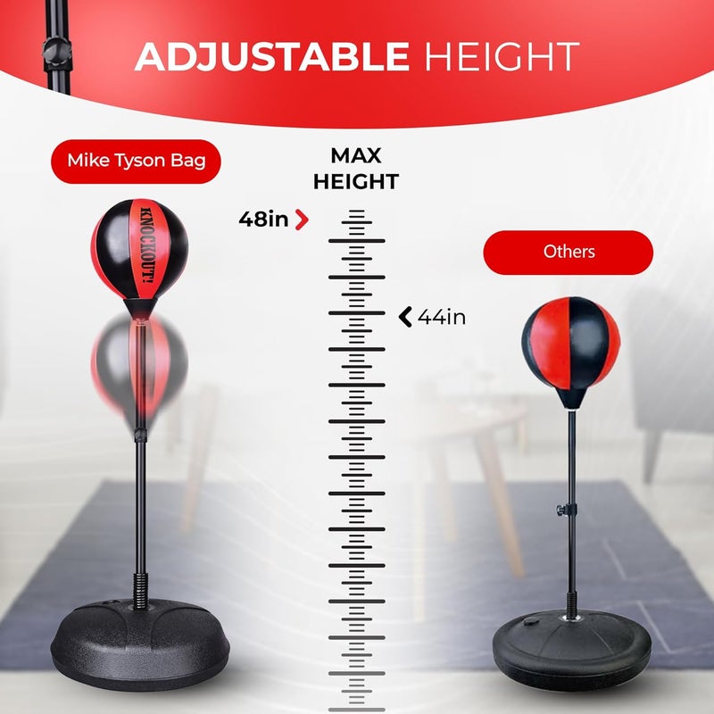 Generic Punching Bag for Kids with Gloves – Adjustable Height Boxing Stand, Kickboxing Training Toy for Boys Girls, Indoor Fitness Game & Energy Outlet for Ages 3-14, Perfect Sports Gift - Image 3
