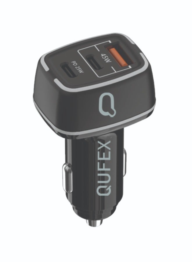 QUFEX شاحن سيارة 75 واط مزدوج PD+USB - Image 1