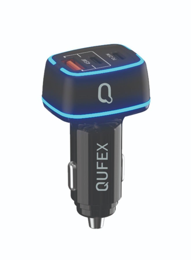 QUFEX شاحن سيارة 75 واط مزدوج PD+USB - Image 5